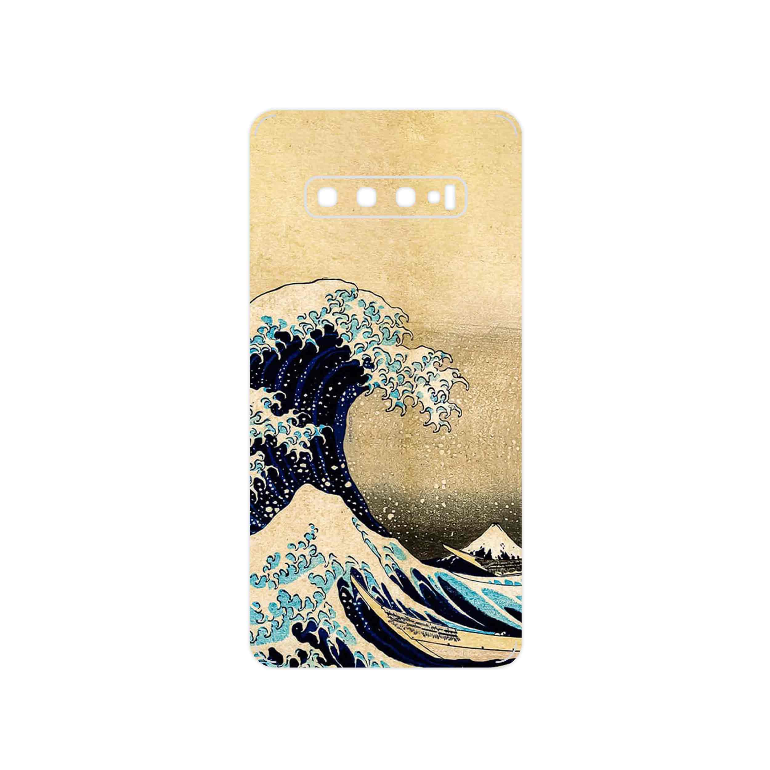 برچسب پوششی ماهوت مدل The Great Wave off Kanagawa of Hokusai مناسب برای گوشی موبایل سامسونگ Galaxy S10 Plus