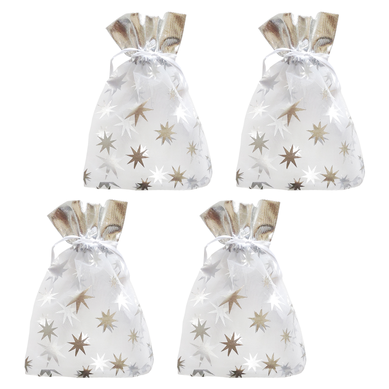 کیسه هدیه مدل ستاره کد 1007 بسته 4 عددی