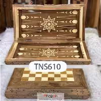 اطلاعات ، قیمت و خرید تخته نرد چوب گردو دور منبت کد TNS610