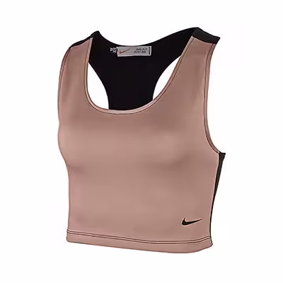 نیم تنه ورزشی زنانه بدنسازی طرح نایک Just Do it 1121|صورتی/مشکی
