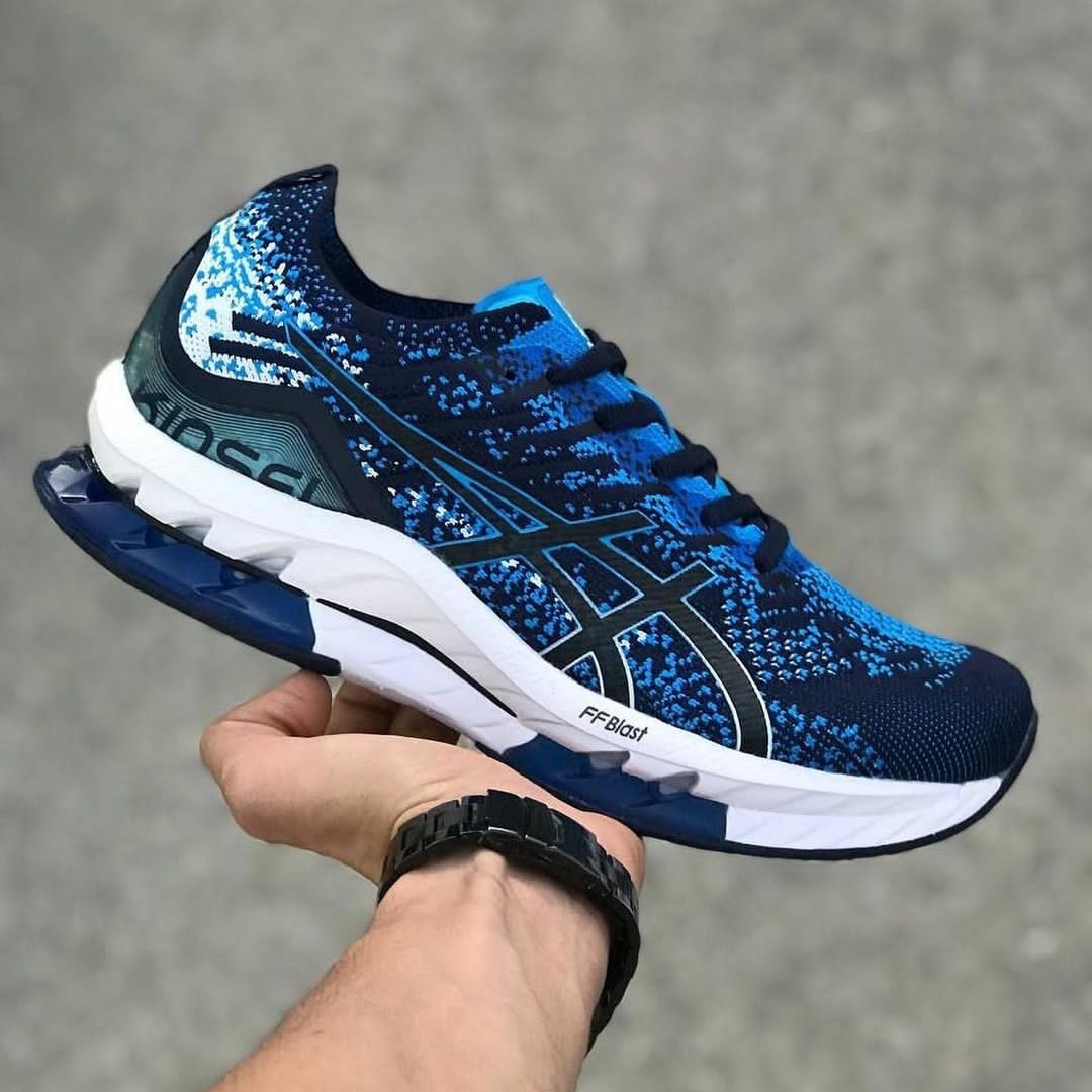 676 کتونی آسیکس مردانه رنگ آبی مناسب ورزش و پیاده روی asics 