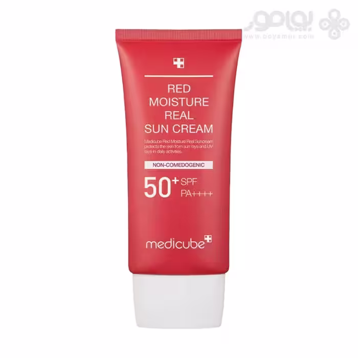 کرم ضد آفتاب مرطوب کننده مدی کیوب مدل RED MOISTURE حاوی  SPF50