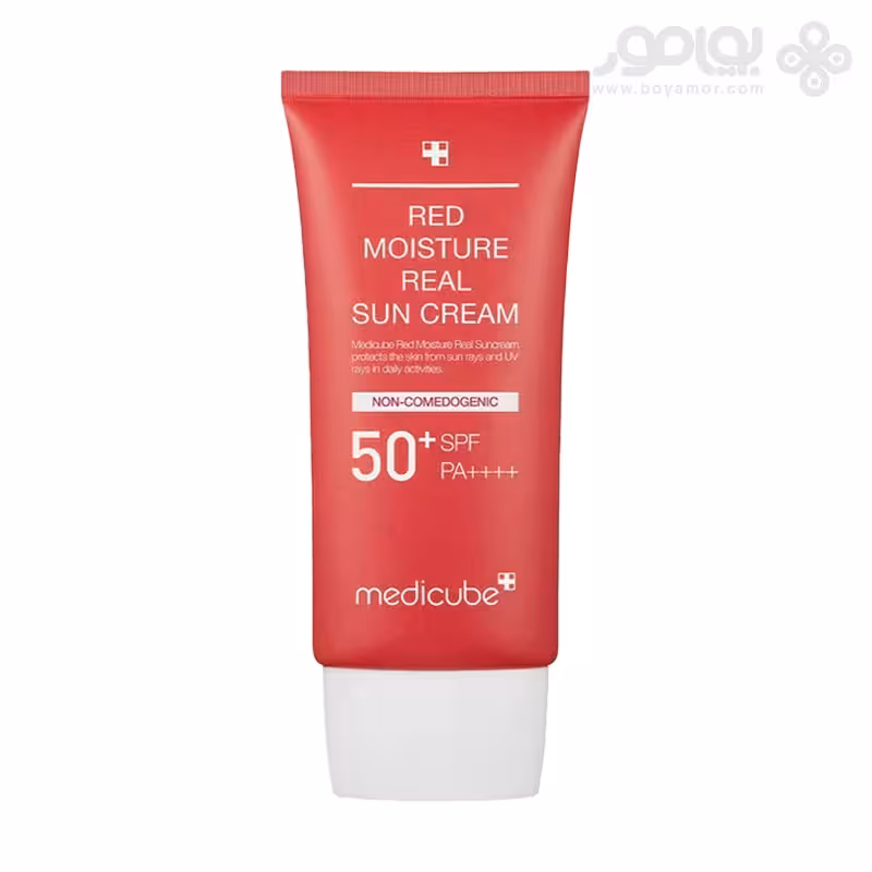 کرم ضد آفتاب مرطوب کننده مدی کیوب مدل RED MOISTURE حاوی  SPF50