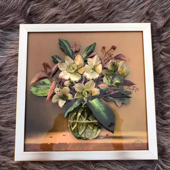 تابلو سه بعدی طرح گل