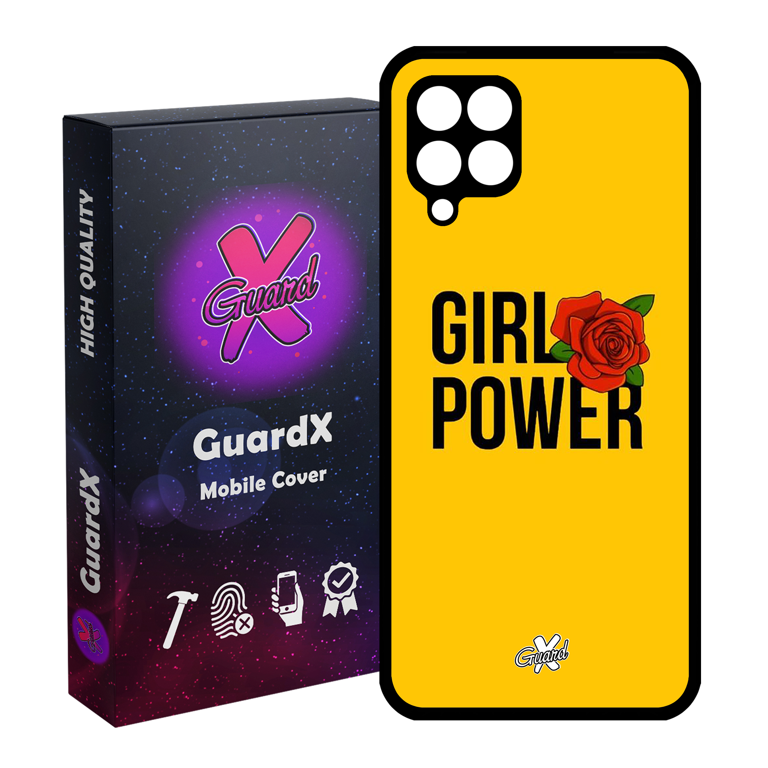 کاور گارد ایکس طرح Girl Power مدل Glass10037 مناسب برای گوشی موبایل سامسونگ Galaxy M32 4G / F22