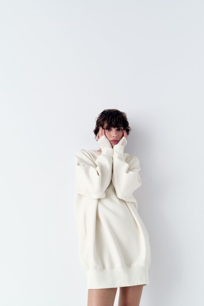 PLUSH SWEATSHIRT DRESS | تهران زارا TehranZara