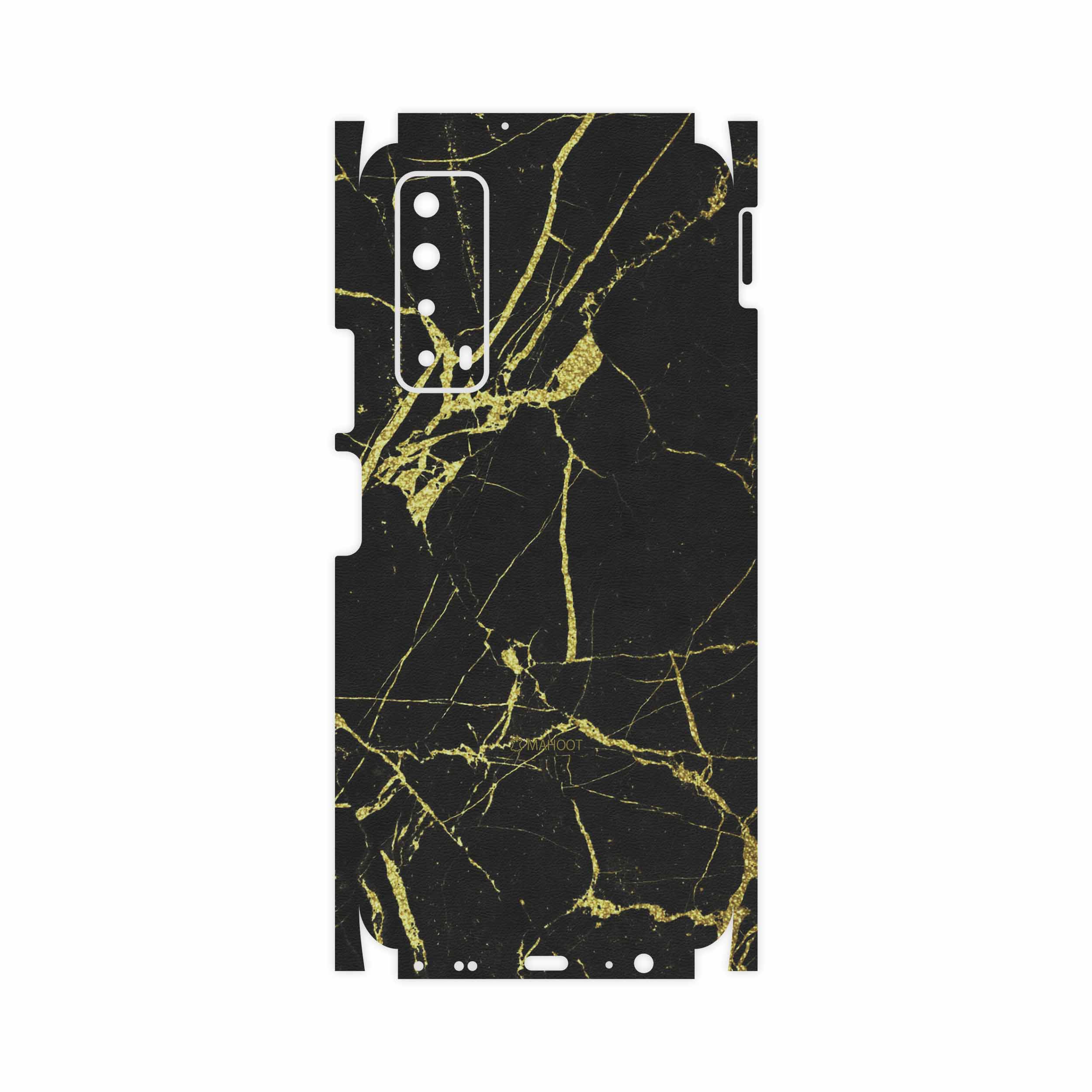 برچسب پوششی ماهوت مدل Graphite-Gold-Marble-FullSkin مناسب برای گوشی موبایل هوآوی Y7a