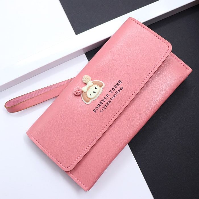 کیف پول فانتزی مدل پاکتی سگ برجسته رنگ کالباسی 36952