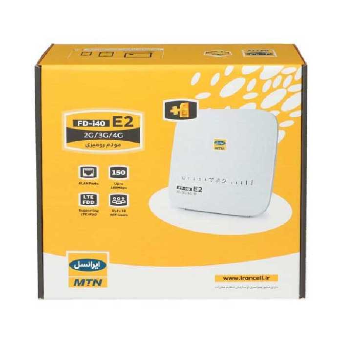 مودم 4G ایرانسل مدل  FD-i40 E2 به همراه 30 گیگابایت اینترنت 1 ماهه