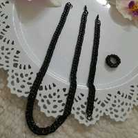 دستبند و گردنبند وانگشتر  کارتیر مشکی (مردونه و زنونه )