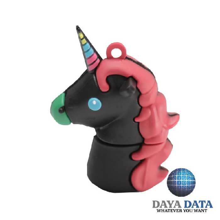 فلش مموری فانتزی دایا دیتا تک شاخ مدلPF1018-7 ظرفیت128GB-USB2 رنگ مشکی