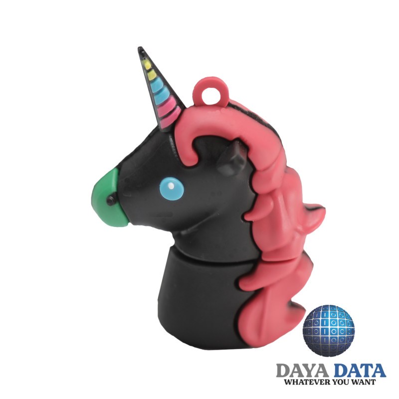 فلش مموری فانتزی دایا دیتا تک شاخ مدلPF1018-7 ظرفیت128GB-USB2 رنگ مشکی