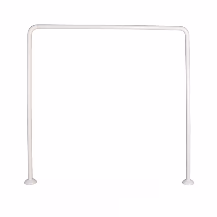 میله پرده حمام پیسو مدل U AL سایز 90x90 سانتی متر