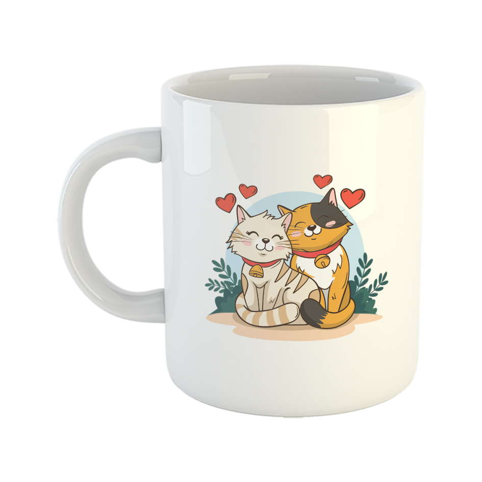 ماگ طرح گربه‌های عاشق