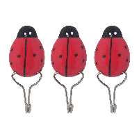 قلاب آویز حوله طرح کفشدوزک بسته 3 عددی