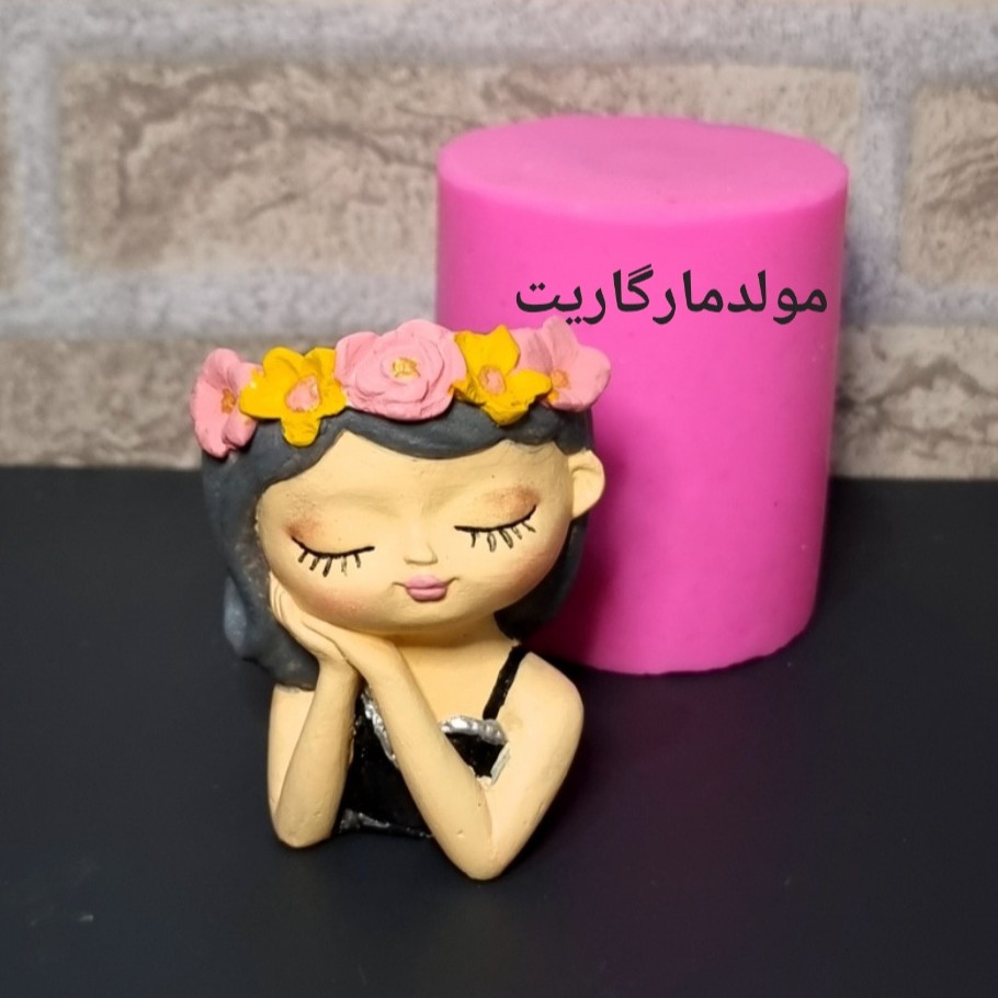 قالب سیلیکونی مجسمه دختر تاج دار ارتفاع 10سانت