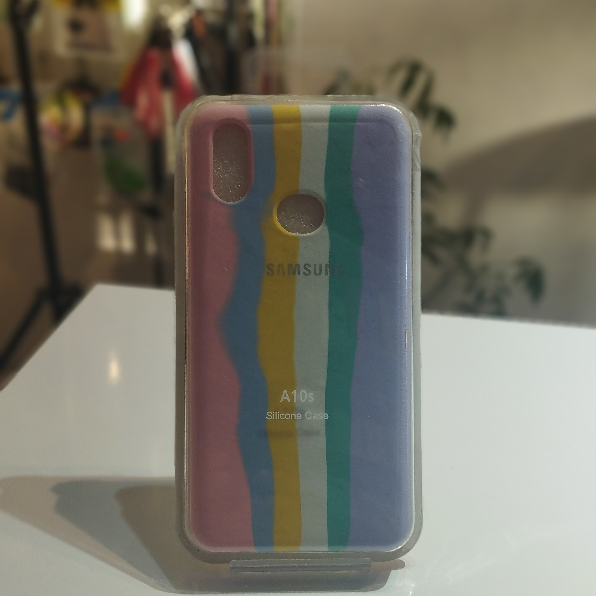 کاور سیلیکونی رنگین کمانی اورجینال مناسب برای گوشی سامسونگ A10S