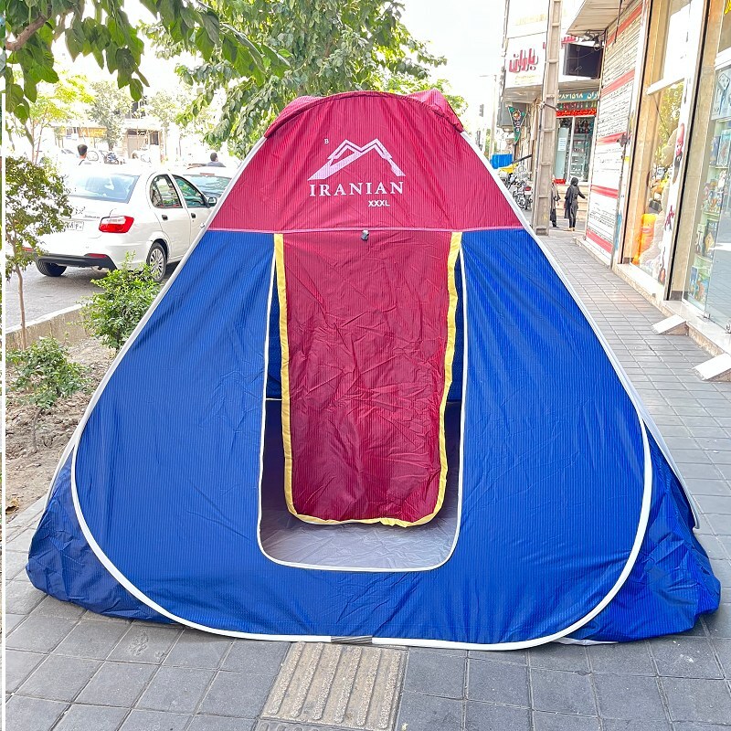 چادر مسافرتی 12 نفره مدل فنری تاشو کف ضخیم سفری ماشین صندلی موتور خودرو کد53