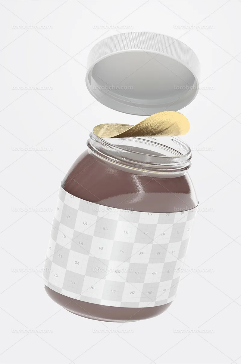 موکاپ ظرف شکلات صبحانه | گرافیک با طعم تربچه