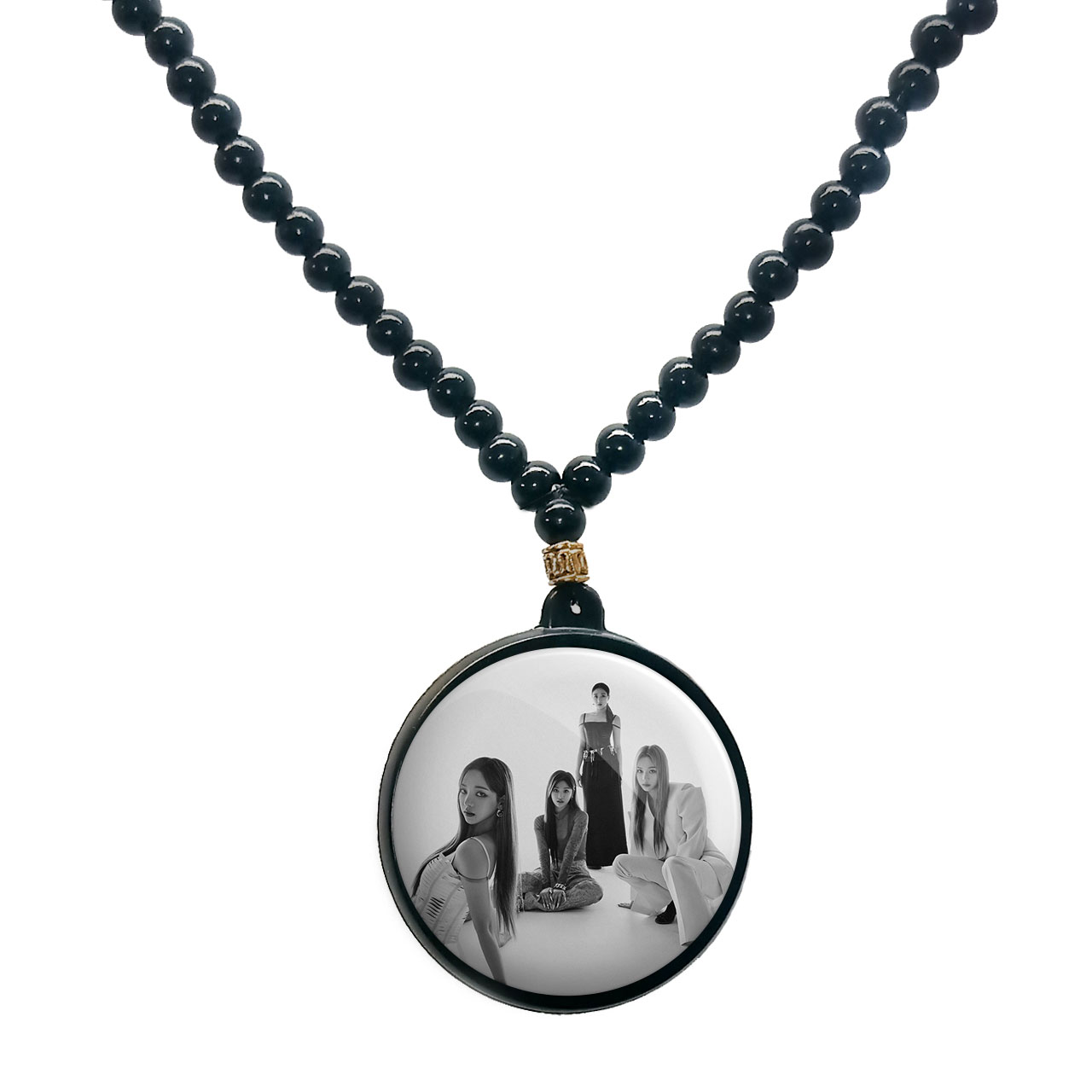 گردنبند پرمانه طرح aespa کد pmd.18522 مدل دو طرفه