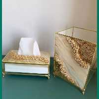 سطل اشغال ودستمال کاغذی