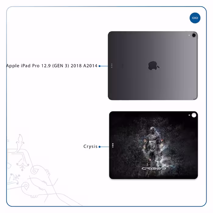 برچسب پوششی ماهوت مدل Crysis مناسب برای تبلت اپل iPad Pro 12.9 (GEN 3) 2018 A2014