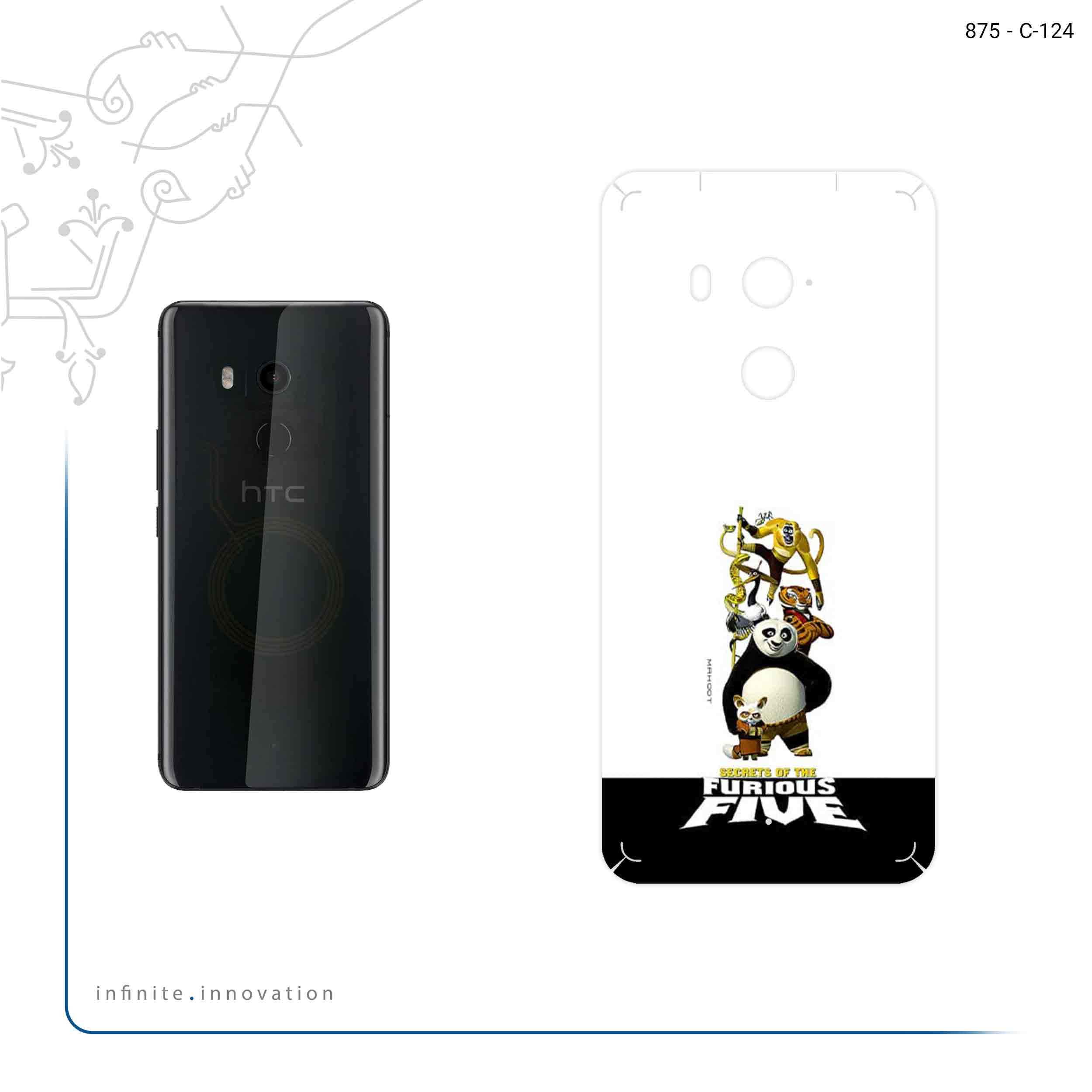 برچسب پوششی ماهوت مدل Kung Fu Panda مناسب برای گوشی موبایل اچ تی سی U11 Plus