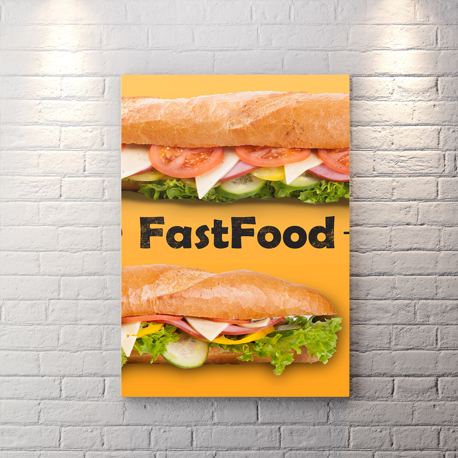 تابلو دیواری فست فود BAs-8752
