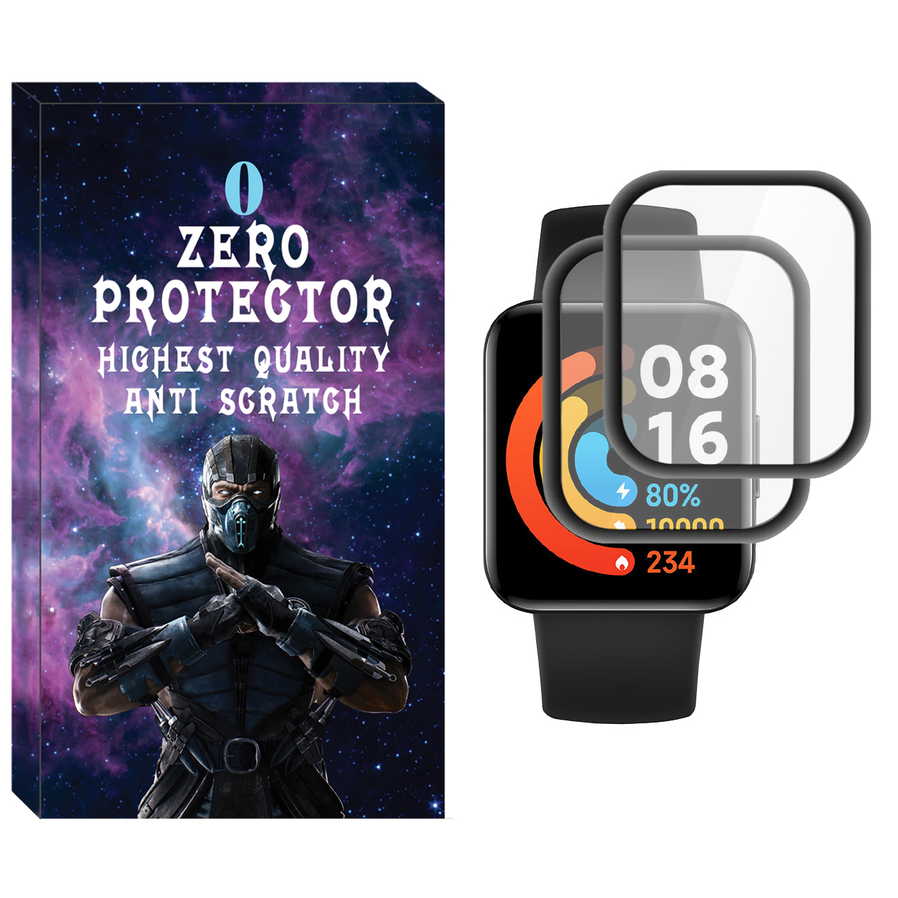 محافظ صفحه نمایش نانو زیرو مدل NZO مناسب برای ساعت هوشمند شیائومی Redmi Watch 2 Lite بسته دو عددی