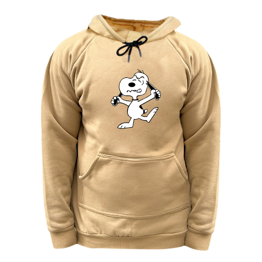 هودی زنانه مدل اسنوپی کد 22 رنگ کرم