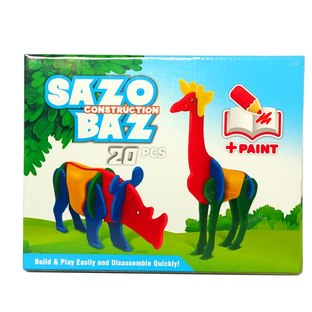 بازی ساز و باز زرافه و کرگدن 