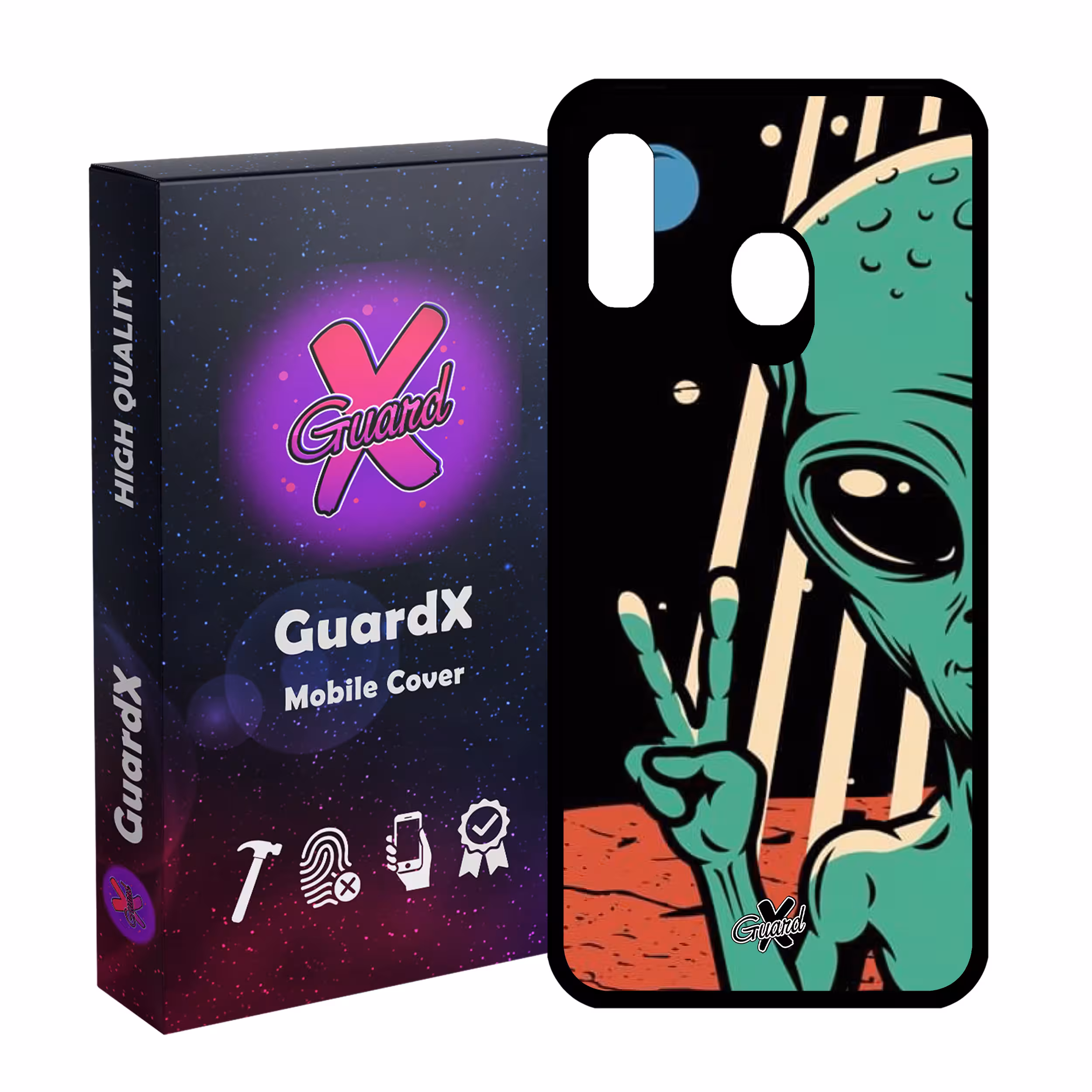 کاور گارد ایکس طرح Alien مدل Glass10499 مناسب برای گوشی موبایل سامسونگ Galaxy A30/A20/M10S