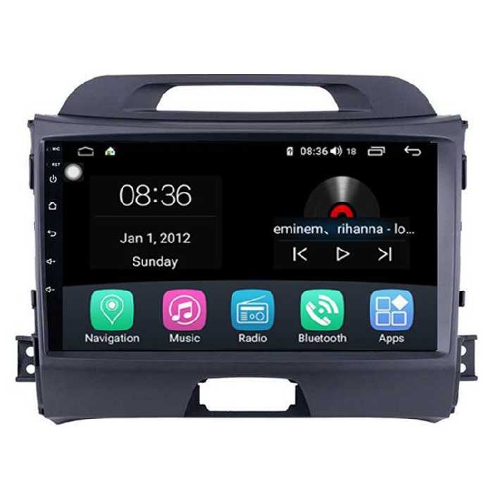 مانیتور اندروید خودرو اسپورتیج 2013 ناکامیچی مدل NAM5510 اورجینال سیم کارت خور