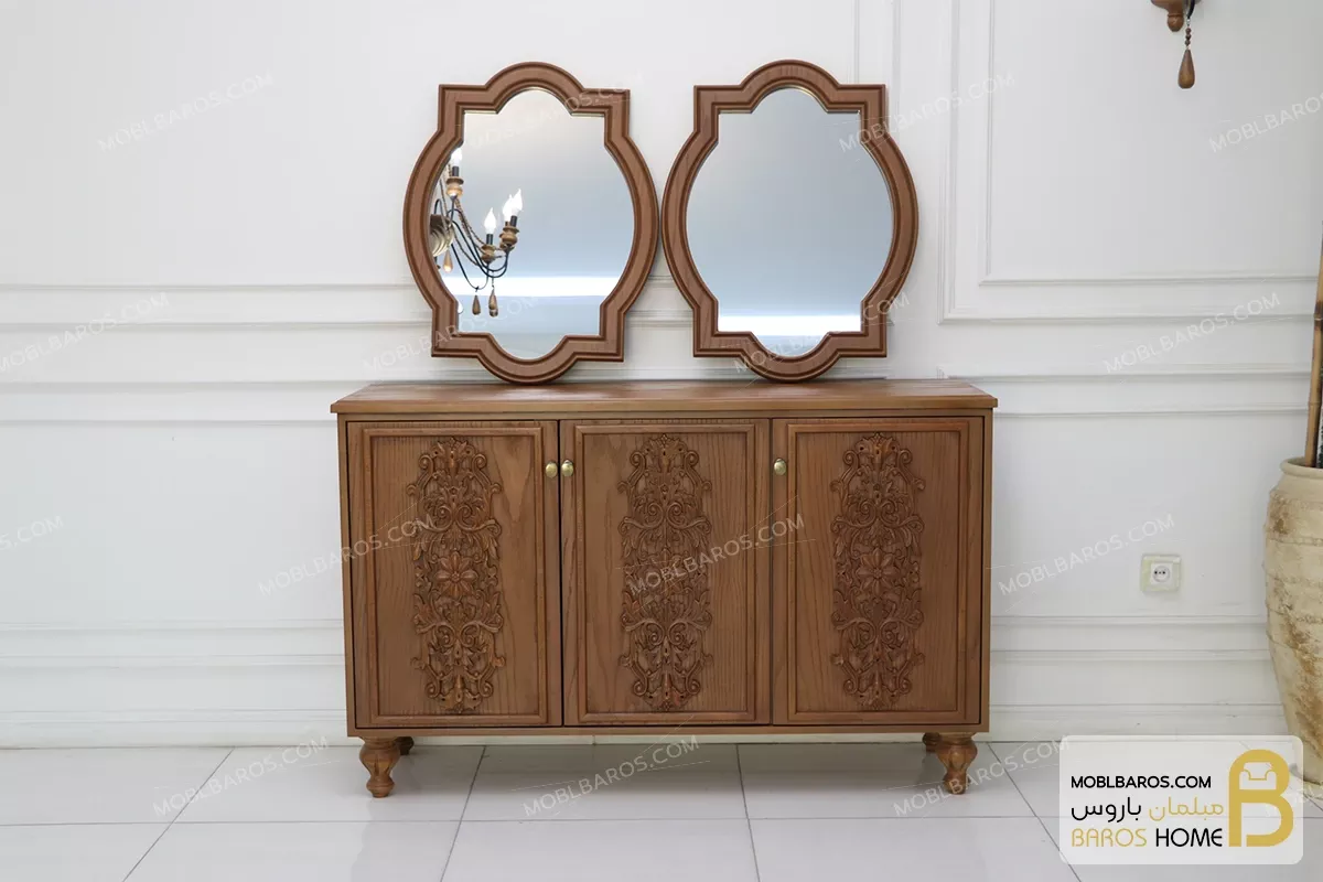 میز کنسول منبتی و چوبی کلاسیک مدل پاتریس