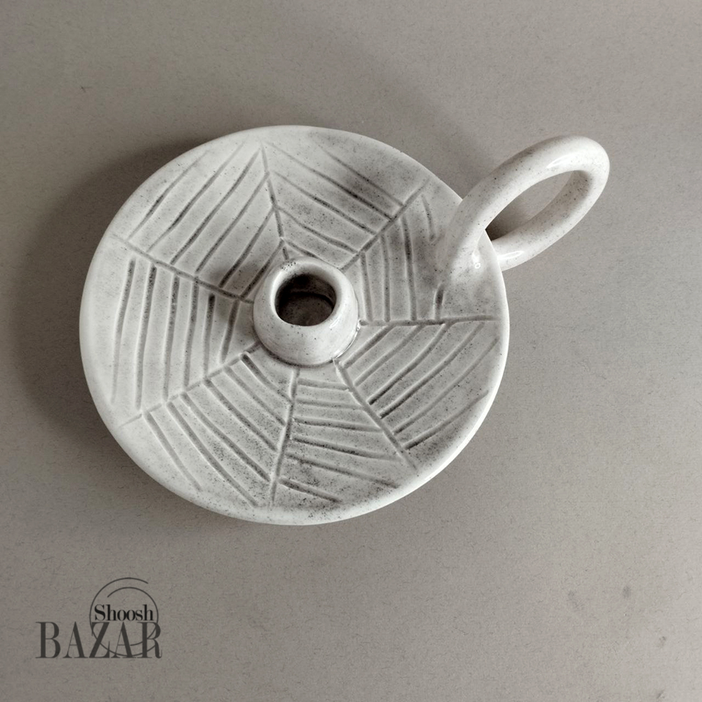 جاشمعی سرامیک مینیمال طرح برگ