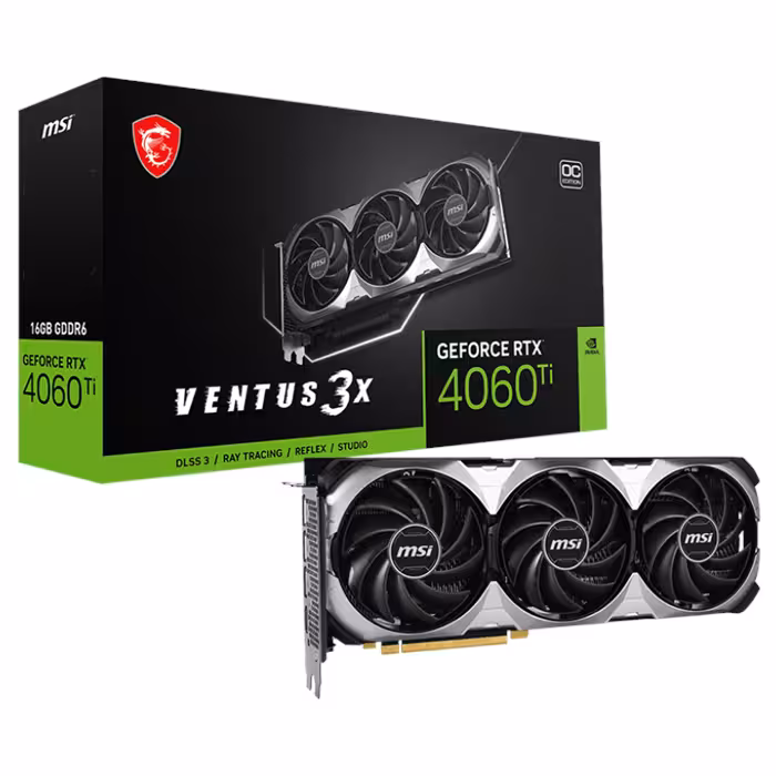 کارت گرافیک ام اس ای مدل GeForce RTX 4060 TI VENTUS 3X E OC حافظه 16GB