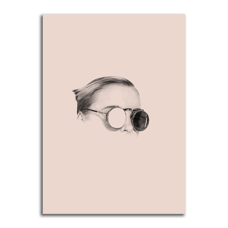 تابلو شاسی مدل نقاشی مدرن تلفیقی پرتره کد 02123 | دنیای قاب