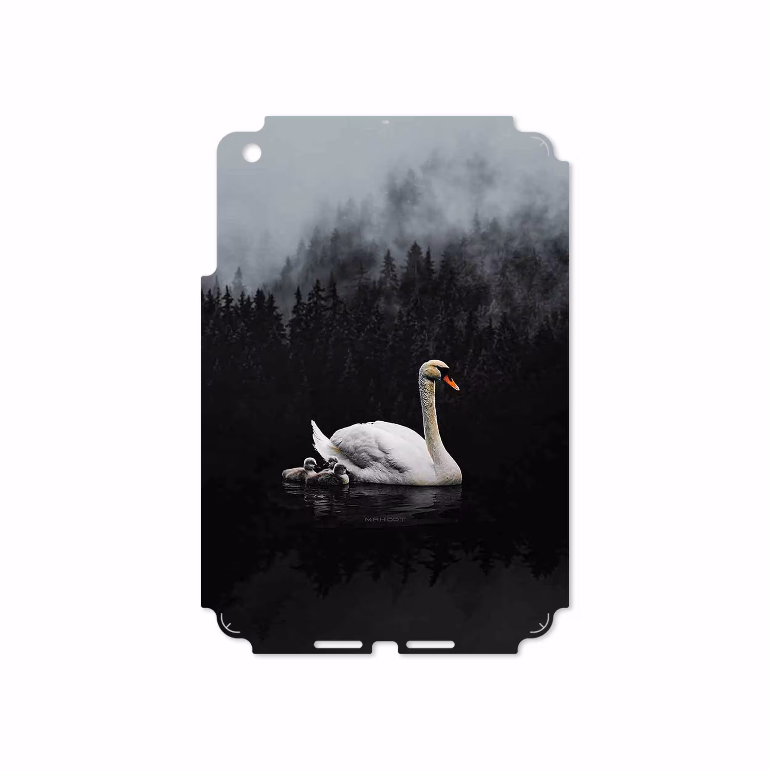 برچسب پوششی ماهوت مدل Swan Lake مناسب برای تبلت اپل iPad mini 2012 A1432