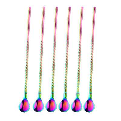 قاشق شربت خوری رومانتیک هوم مدل هولوگرامی  بسته 6 عددی