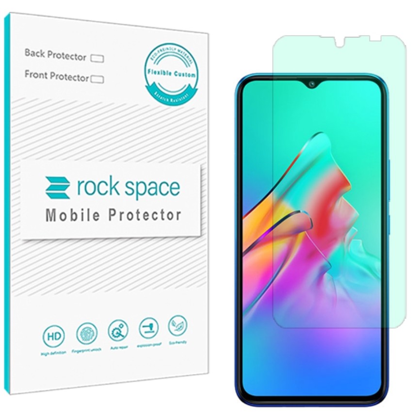 گلس   اینفینیکس Smart HD 2021 مدل نانو هیدروژل گرین لایت برند راک اسپیس   