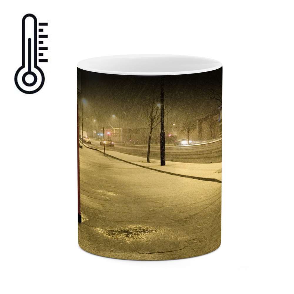 ماگ حرارتی کاکتی طرح منظره برفی مدل mgh14875