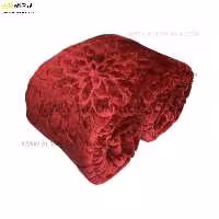 پتو گلبافت برجسته دونفره رنگ زرشکی