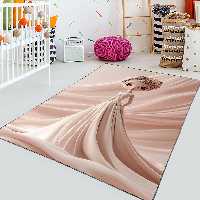 فرش چاپی دخترانه طرح عروسکی ساده HQ-3277