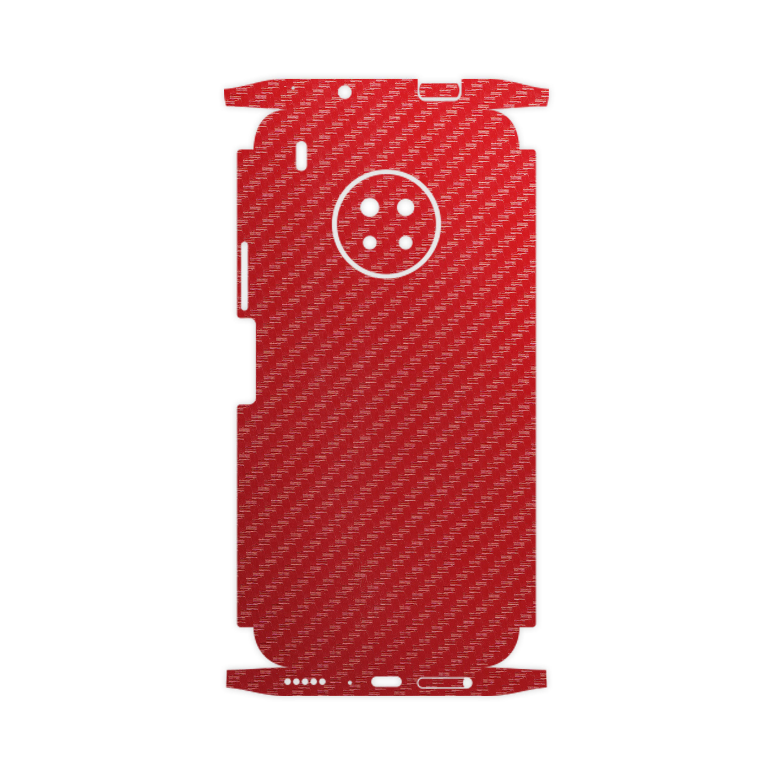 برچسب پوششی ماهوت مدل Red-Fiber-FullSkin مناسب برای گوشی موبایل هوآوی Y9a