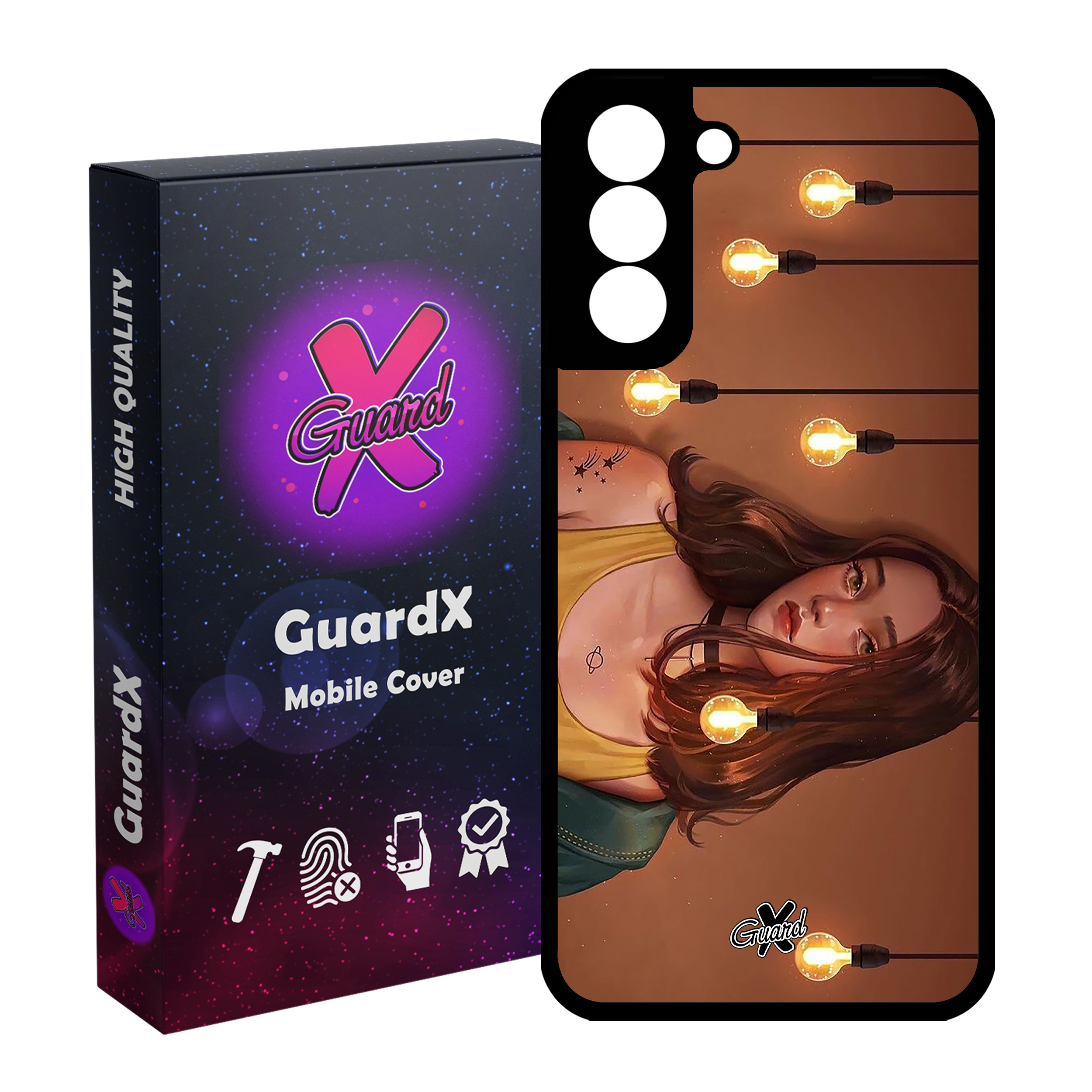 کاور گارد ایکس طرح Girl مدل Glass10034 مناسب برای گوشی موبایل سامسونگ Galaxy S21