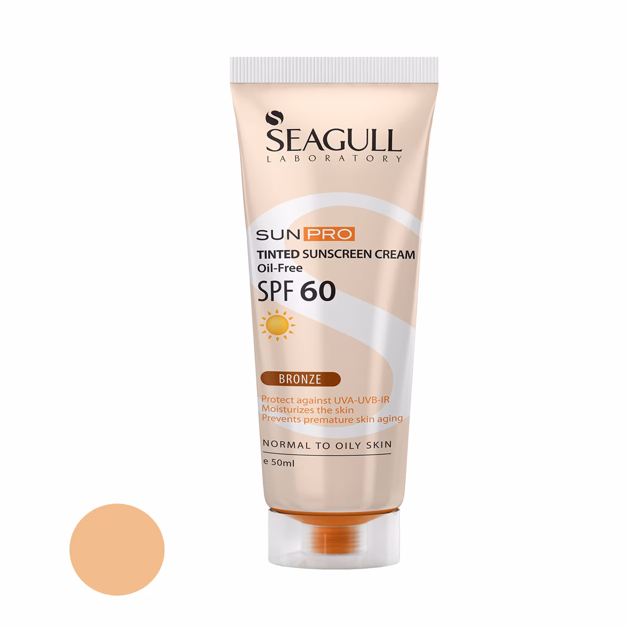 کرم ضد آفتاب رنگی سی گل مدل Sunpro SPF60 مناسب پوست چرب تا معمولی حجم 50 میلی لیتر
