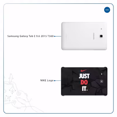 برچسب پوششی ماهوت مدل NIKE-Logo مناسب برای تبلت سامسونگ Galaxy Tab E 9.6 2015 T560