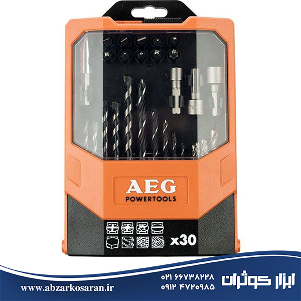 مجموعه 30 عددی سری پیچگوشتی و مته AEG