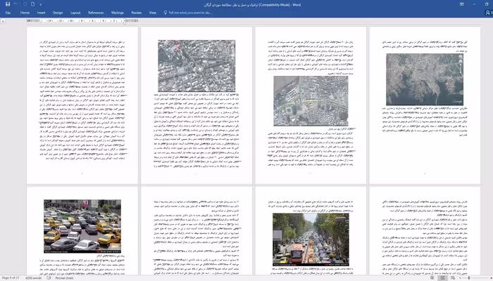 مقاله وضعيت ترافيك و حمل و نقل در گرگان