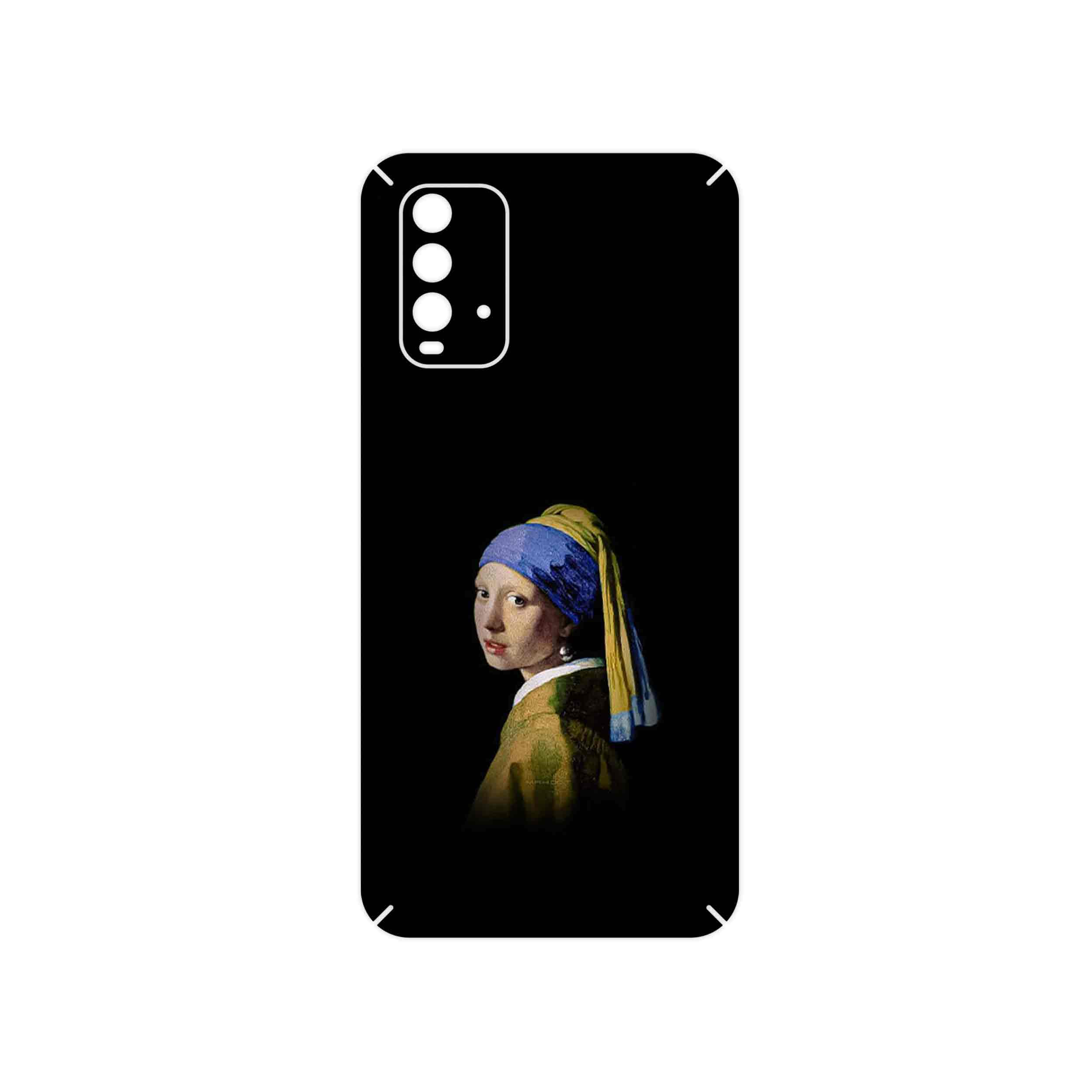 برچسب پوششی ماهوت مدل Girl with a Pearl Earring of Vermeer مناسب برای گوشی موبایل شیائومی Redmi 9T